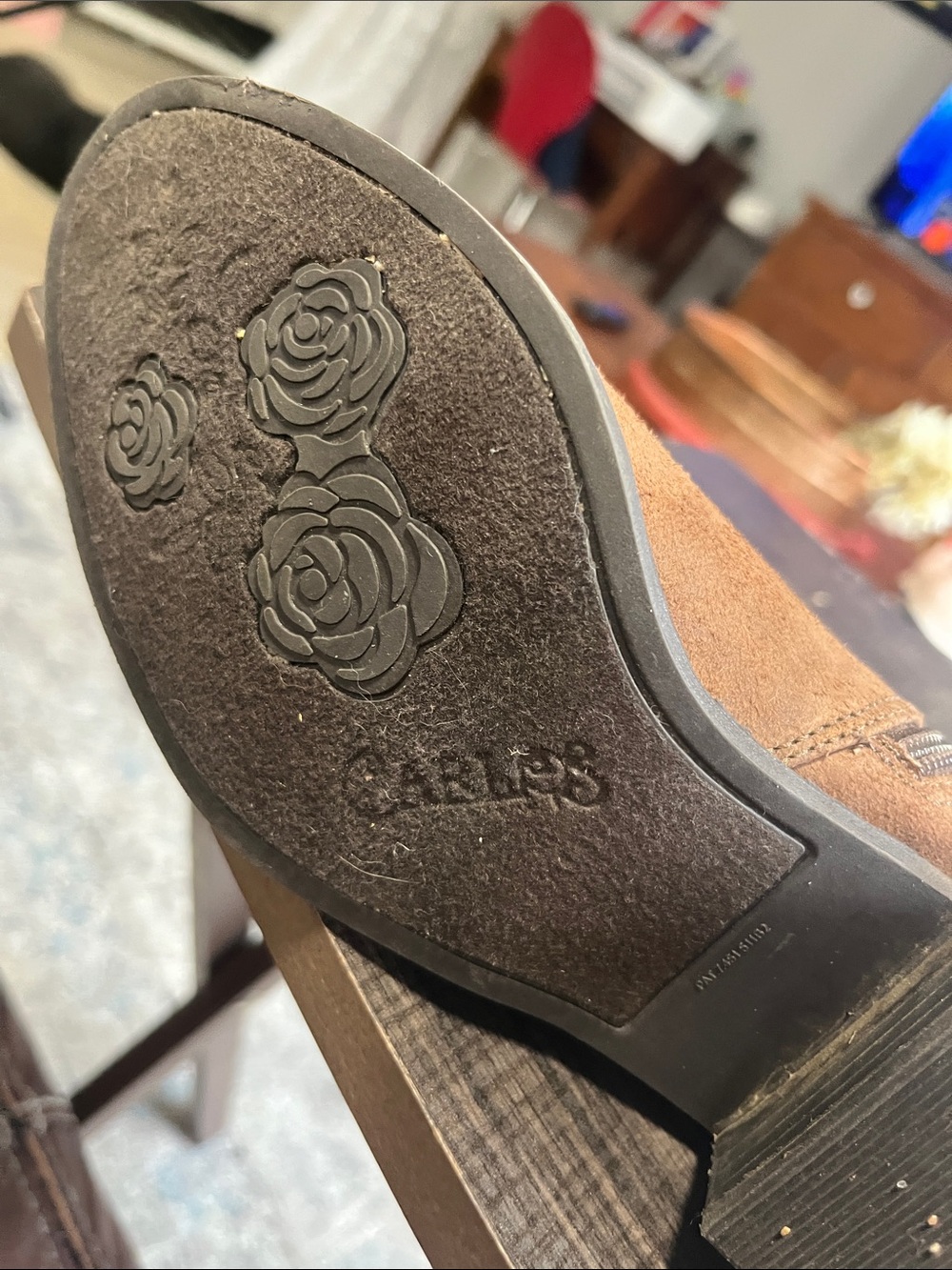 Carlos by Carlos Santana Women's Brown Suede Ankle Booties - Picture 3 of 4